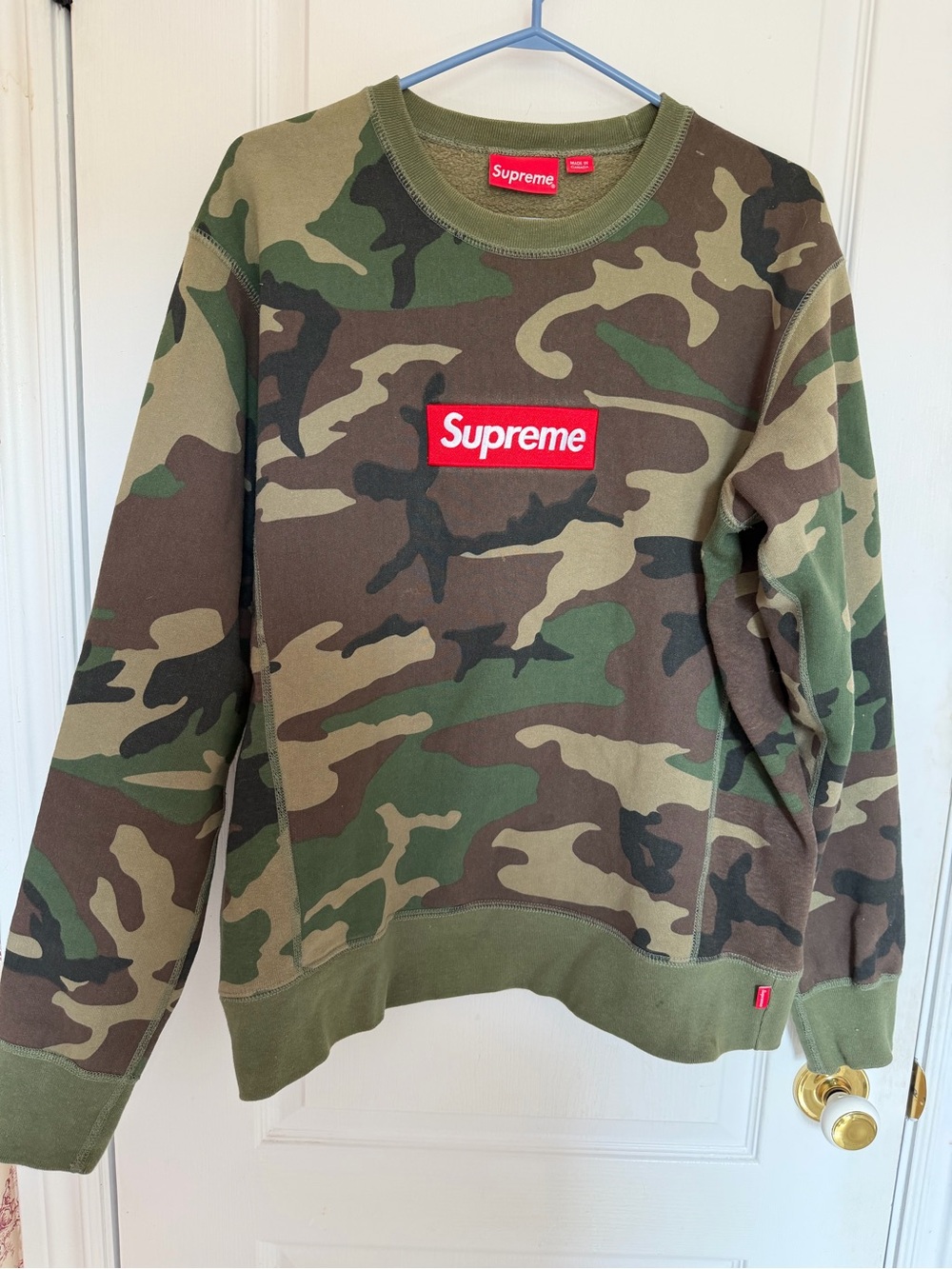 Supreme Box Logo Crewneck Camo Sweatshirt Gently Worn UNISEX